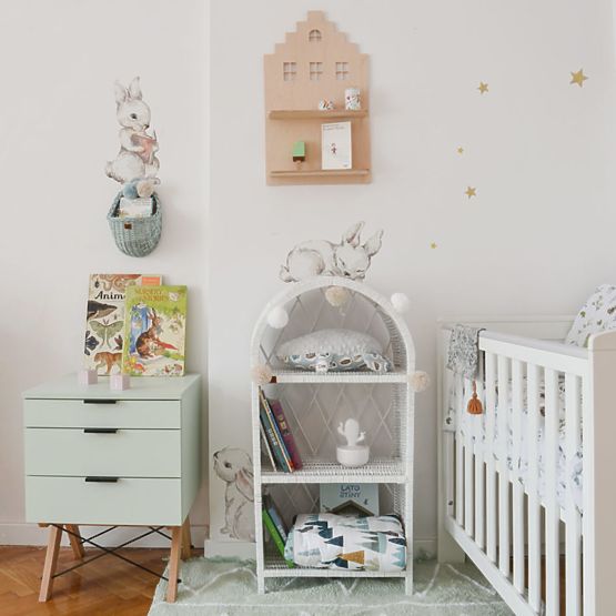 Dekorace na zeď DEKORNIK Happy rabbits white