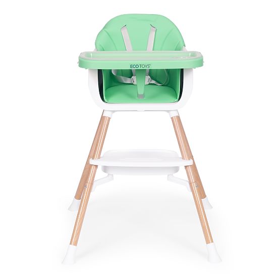 Chaise haute pour enfants 2 en 1 verte ECOTOYS