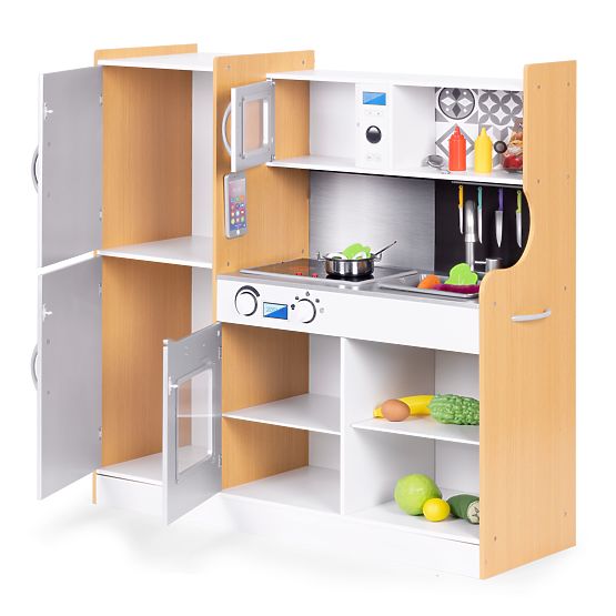 Cuisine pour enfants avec son et tableau LED, accessoires métalliques MDF +3 ans ECOTOYS