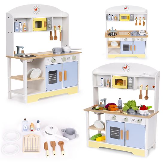 Cuisine pour enfants avec four, lave-linge, micro-ondes et 12 accessoires ECOTOYS