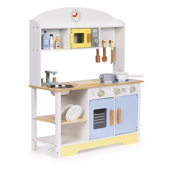 Cuisine pour enfants avec four, lave-linge, micro-ondes et 12 accessoires ECOTOYS