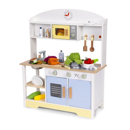 Cuisine pour enfants avec four, lave-linge, micro-ondes et 12 accessoires ECOTOYS