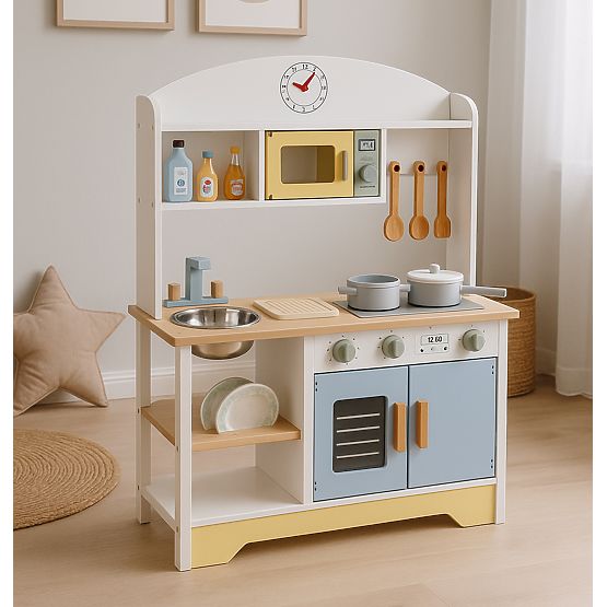 Cuisine pour enfants avec four, lave-linge, micro-ondes et 12 accessoires ECOTOYS
