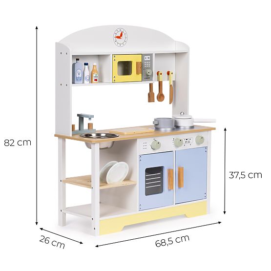Cuisine pour enfants avec four, lave-linge, micro-ondes et 12 accessoires ECOTOYS