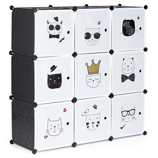 Armoire modulaire pour enfants avec étagères 9 compartiments enfants