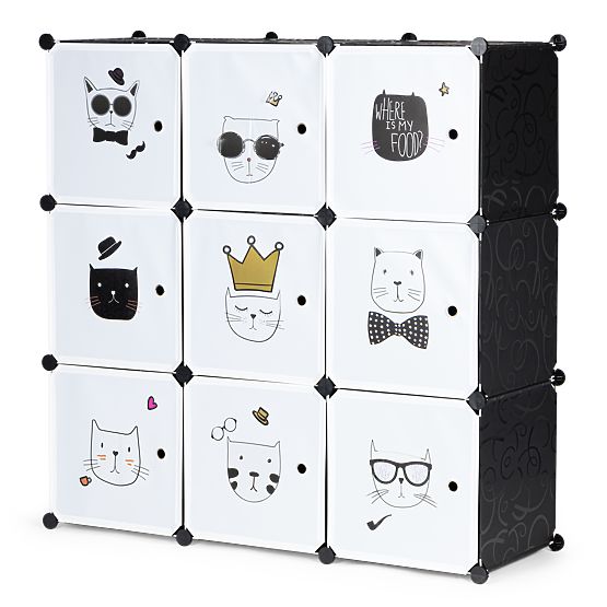 Armoire modulaire pour enfants avec étagères 9 compartiments enfants