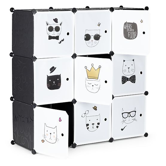 Armoire modulaire pour enfants avec étagères 9 compartiments enfants