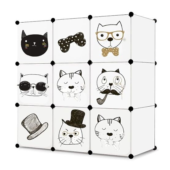Armoire modulaire pour enfants 9x - chats
