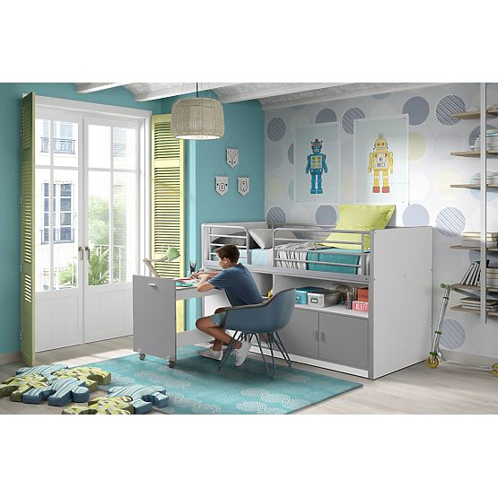 Dětská multifunkční postel Bonny šedá