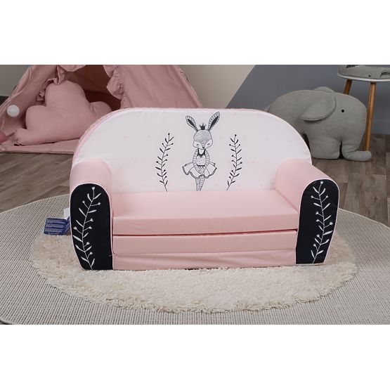 Canapé enfant Bunny Ballerina - blanc-rose