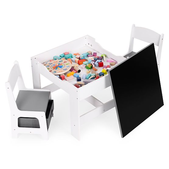 Ensemble de mobilier pour enfants table + 2 chaises avec tableau ECOTOYS