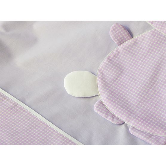 Dětské 3-dílné povlečení zajíček - fialové