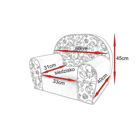 Dětské křesílko IT'S A BOY - tmavě-šedé