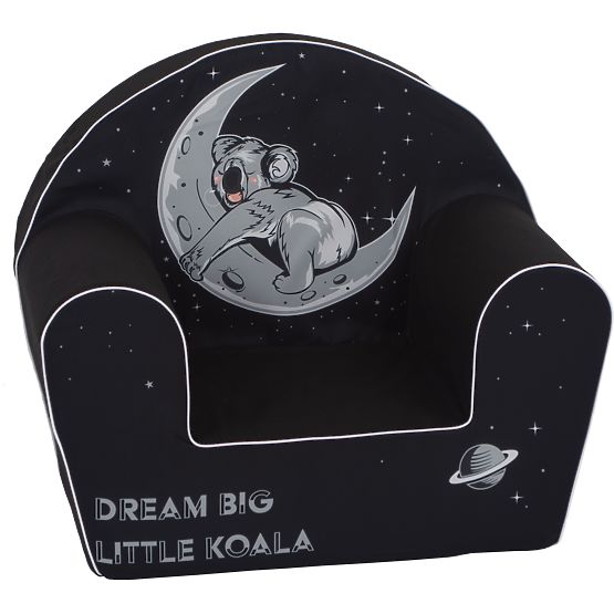 Fauteuil enfant Koala sur la Lune - noir