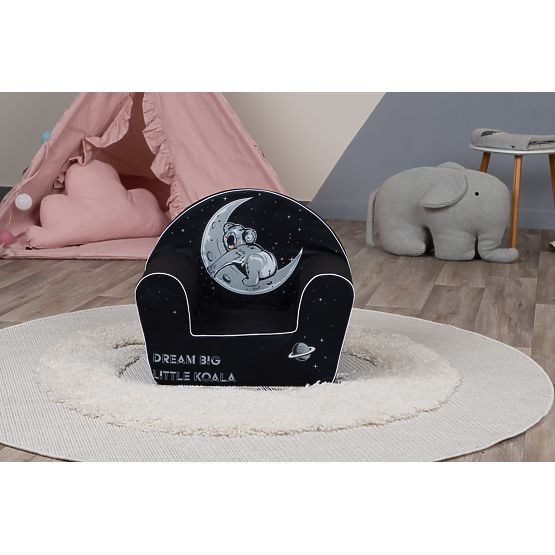 Fauteuil enfant Koala sur la Lune - noir