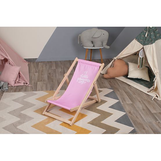 Petite chaise de plage princesse - rose