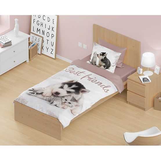 Literie enfant 140x200 cm + 70x90 cm Best friends
