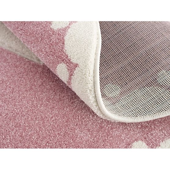 Dětský koberec Crown - růžovo-bílý