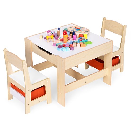 Ensemble de mobilier pour enfants table + 2 chaises avec tableau ECOTOYS