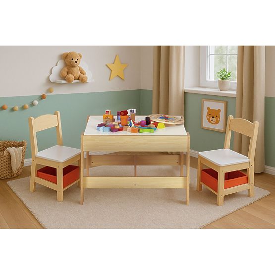 Ensemble de mobilier pour enfants table + 2 chaises avec tableau ECOTOYS