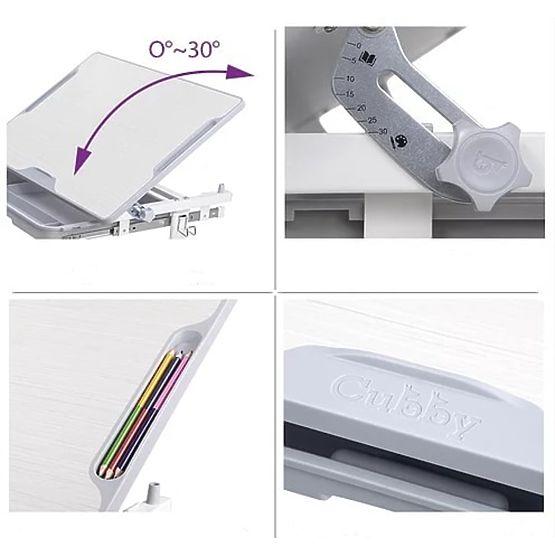 Dětský psací stůl + židle Cubby Lupin - šedý