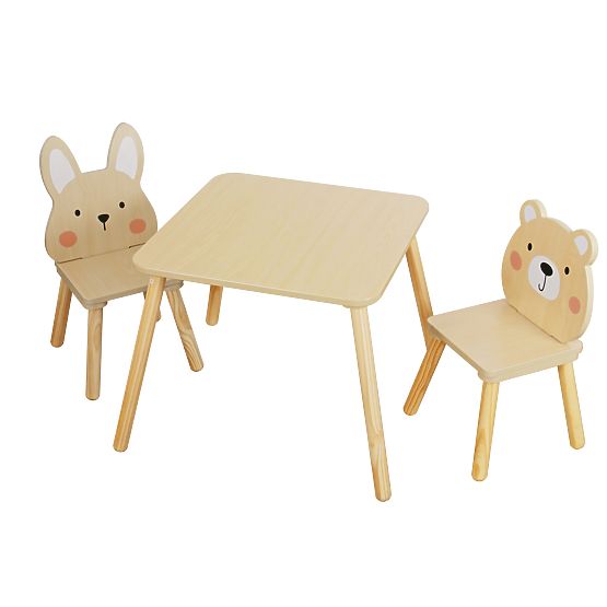 Table et chaises pour enfants - Amis de la forêt