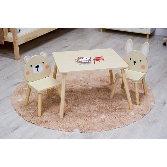 Table et chaises pour enfants - Amis de la forêt