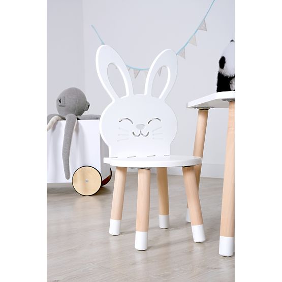Table enfant avec chaises - Lapin - blanc