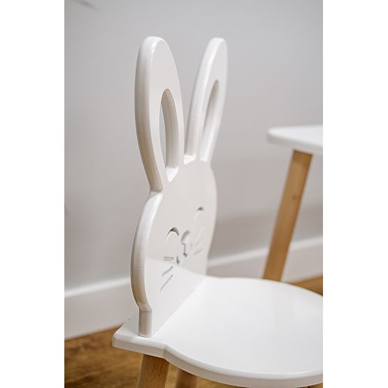 Table enfant avec chaises - Lapin - blanc
