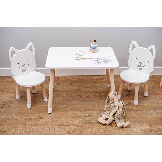 Table enfant avec chaises - Reinard - blanc
