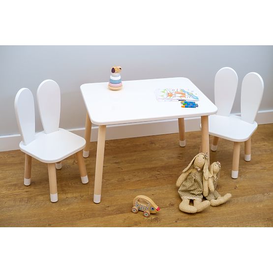 Table pour enfants avec chaises - Oreilles - blanc