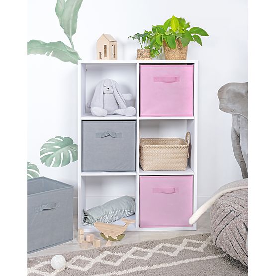 Coffret de Rangement Jouets Enfant - Rose Poudré