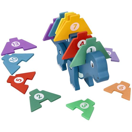 Dinosaure avec puzzles numériques
