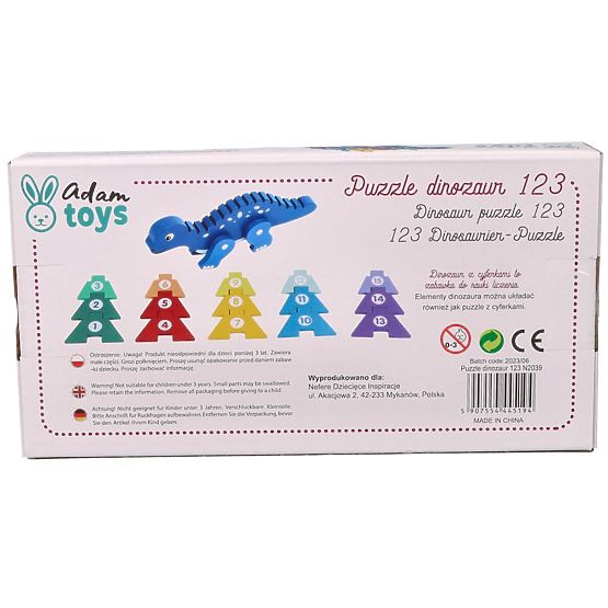 Dinosaure avec puzzles numériques