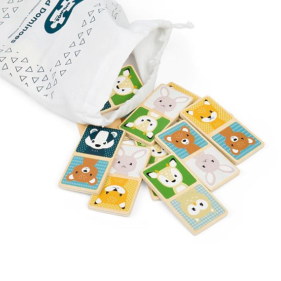 Domino en bois Bigjigs Toys - animaux de la forêt