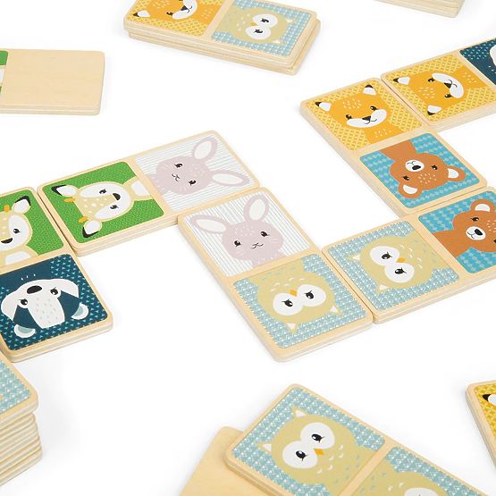 Domino en bois Bigjigs Toys - animaux de la forêt