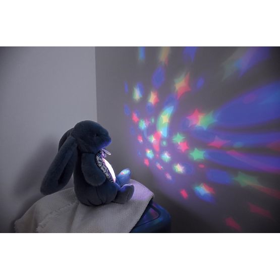 Doudou Boîte à musique avec projection Lapin brun
