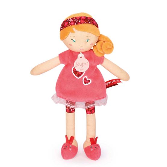 Doudou Jolijou Poupée LES PIPELLETTES 25 cm 1 pc rouge