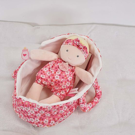 Doudou Jolijou Poupée Marylou dans un sac 20 cm