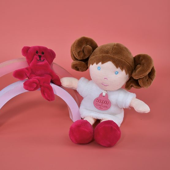 Doudou Jolijou Poupée Miss Blanche 21 cm