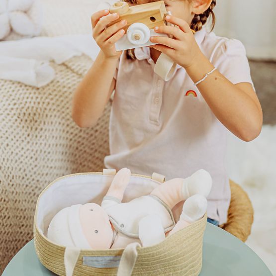 Doudou Jolijou Poupée Pol dans un sac pour poussette 28 cm