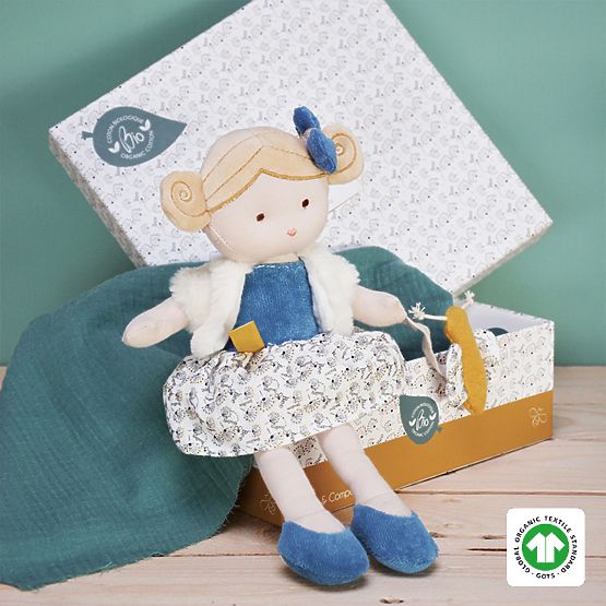 Doudou Jolijou Poupée Pollen et abeille 25 cm