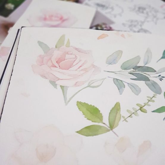 Drap de lit en coton Fleurs de nuit