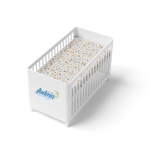 Drap de lit enfant en coton - prairie d'été