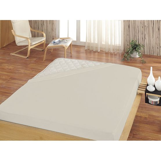 Drap en micropeluche de coton - naturel