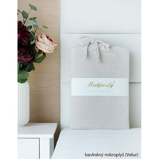 Drap en micropeluche de coton - naturel