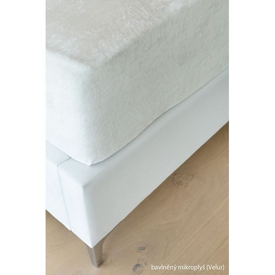 Drap en micropeluche de coton - naturel