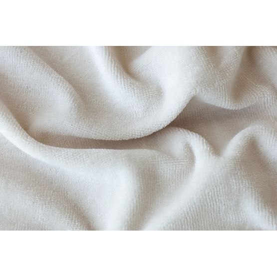 Drap en micropeluche de coton - naturel