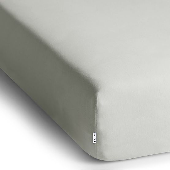 Drap-housse AMBER couleur blanche style classique matériau jersey 80-90x200 DecoKing