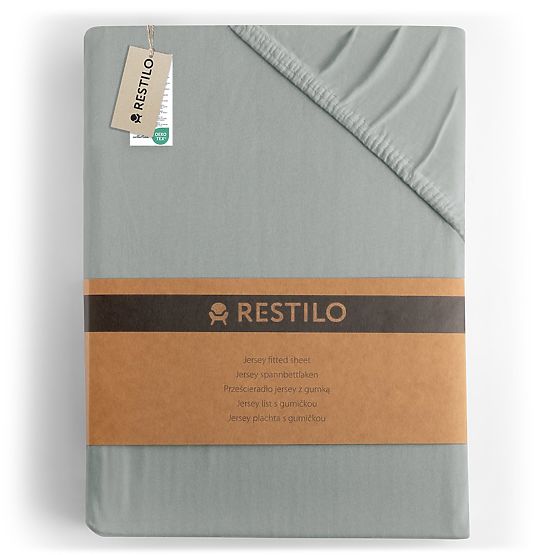 Drap-housse AMBER couleur gris style classique matière jersey 200-220x200 DecoKing